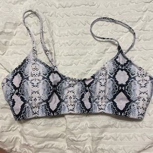 Snake print bikini top